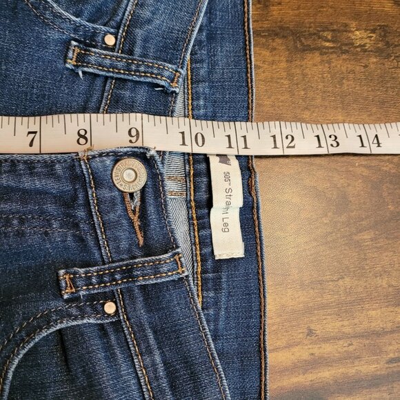 Levi's Jeans 8 S Straight 505 Open Button Flap Mid Rise Medium Wash Western - Picture 9 of 12